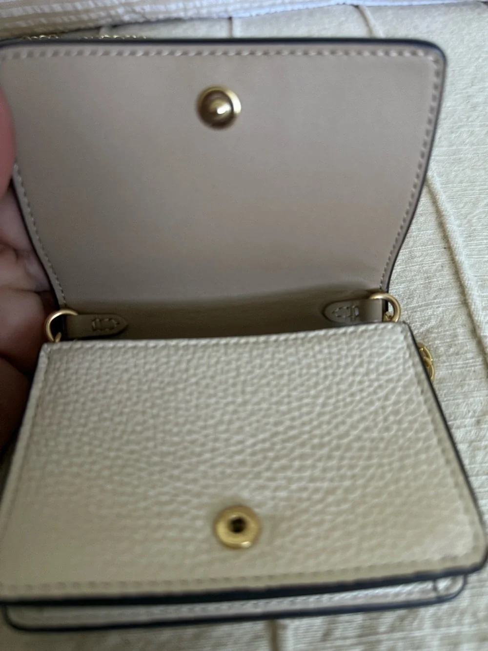 Coach Mini Strawberry Crossbody White with Chain